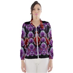 Night So Peaceful In The World Of Roses Women s Windbreaker