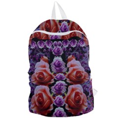 Night So Peaceful In The World Of Roses Foldable Lightweight Backpack by pepitasart