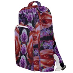 Night So Peaceful In The World Of Roses Double Compartment Backpack by pepitasart