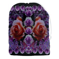 Night So Peaceful In The World Of Roses Drawstring Pouch (3xl) by pepitasart