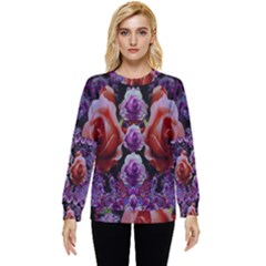 Night So Peaceful In The World Of Roses Hidden Pocket Sweatshirt