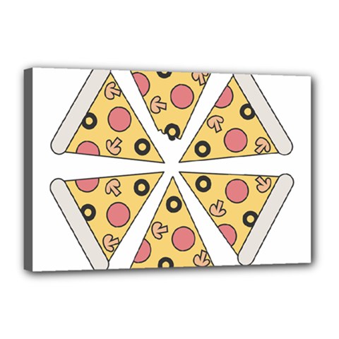 Pizza-slice-food-italian Canvas 18  X 12  (stretched) by Cowasu