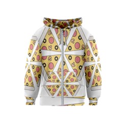 Pizza-slice-food-italian Kids  Zipper Hoodie by Cowasu