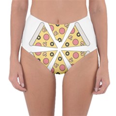 Pizza-slice-food-italian Reversible High-waist Bikini Bottoms by Cowasu