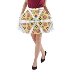 Pizza-slice-food-italian A-line Pocket Skirt by Cowasu