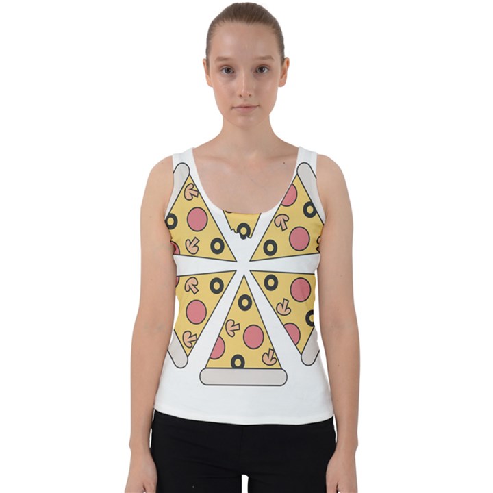 Pizza-slice-food-italian Velvet Tank Top