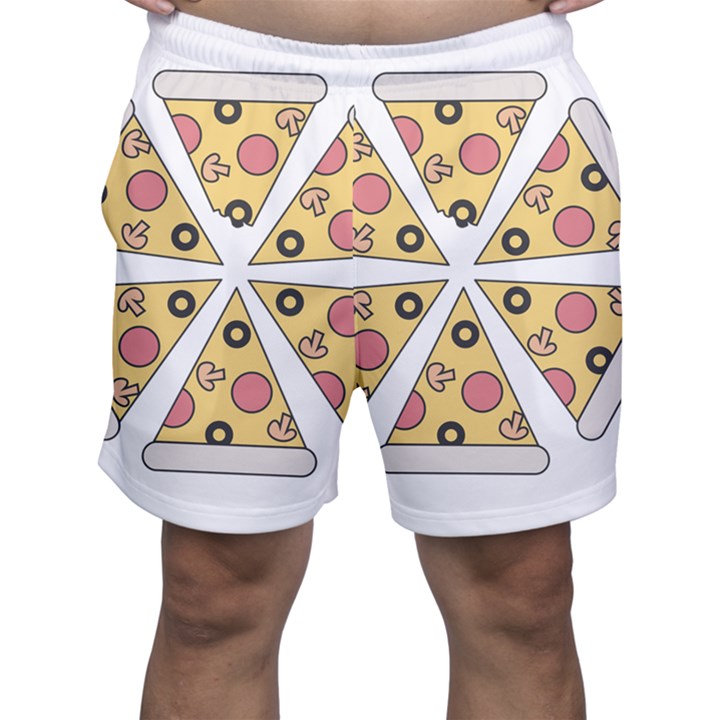 Pizza-slice-food-italian Men s Shorts