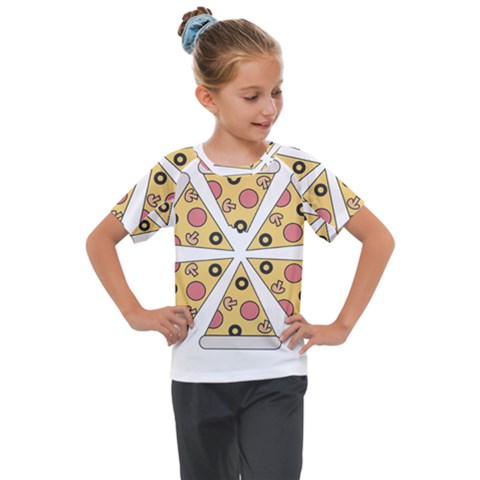 Pizza-slice-food-italian Kids  Mesh Piece T-shirt by Cowasu