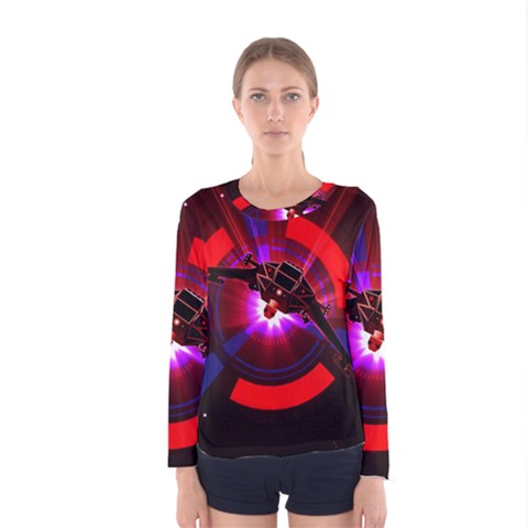 Science-fiction-cover-adventure Women s Long Sleeve T-shirt by Cowasu