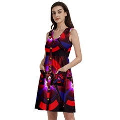 Science-fiction-cover-adventure Sleeveless Dress With Pocket by Cowasu