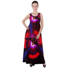 Science-fiction-cover-adventure Empire Waist Velour Maxi Dress by Cowasu