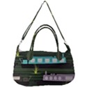 Narrow-boats-scene-pattern Removable Strap Handbag View1