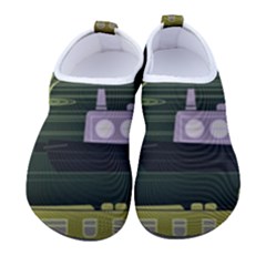 Narrow-boats-scene-pattern Kids  Sock-style Water Shoes