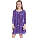 Background-non-seamless-pattern Kids  Quarter Sleeve Skater Dress View1