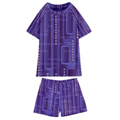 Background-non-seamless-pattern Kids  Swim T-shirt And Shorts Set by Cowasu