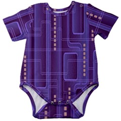 Background-non-seamless-pattern Baby Short Sleeve Bodysuit by Cowasu