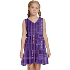 Background-non-seamless-pattern Kids  Sleeveless Tiered Mini Dress by Cowasu