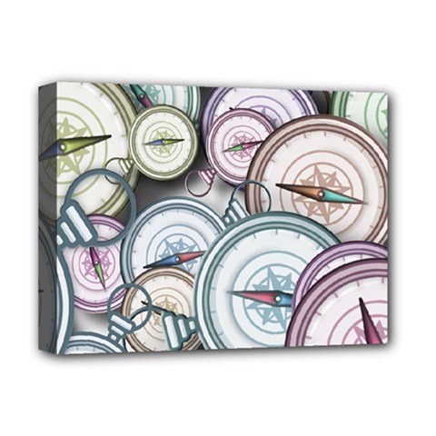 Compass-direction-north-south-east Deluxe Canvas 16  X 12  (stretched)  by Cowasu