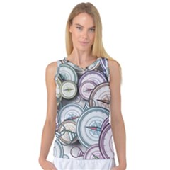 Compass-direction-north-south-east Women s Basketball Tank Top by Cowasu