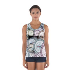 Compass-direction-north-south-east Sport Tank Top  by Cowasu