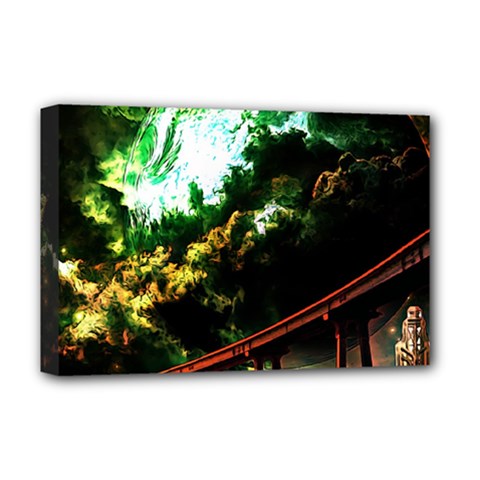 Science-fiction-forward-futuristic Deluxe Canvas 18  X 12  (stretched) by Cowasu