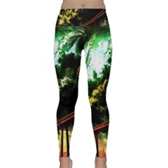 Science-fiction-forward-futuristic Lightweight Velour Classic Yoga Leggings by Cowasu