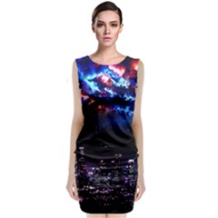 Science-fiction-sci-fi-forward Sleeveless Velvet Midi Dress