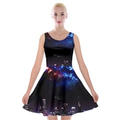 Science-fiction-sci-fi-forward Velvet Skater Dress