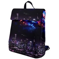 Science-fiction-sci-fi-forward Flap Top Backpack by Cowasu