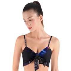 Science-fiction-sci-fi-forward Woven Tie Front Bralet by Cowasu