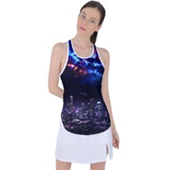 Science-fiction-sci-fi-forward Racer Back Mesh Tank Top by Cowasu