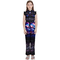 Science-fiction-sci-fi-forward Kids  Sleeveless Ruffle Edge Band Collar Chiffon One Piece by Cowasu