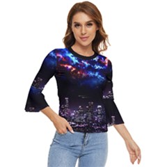 Science-fiction-sci-fi-forward Bell Sleeve Top