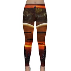 Science-fiction-digital-illustration Classic Yoga Leggings by Cowasu