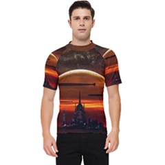 Science-fiction-digital-illustration Men s Short Sleeve Rash Guard by Cowasu