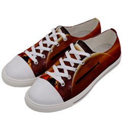 Science-fiction-digital-illustration Women s Low Top Canvas Sneakers by Cowasu