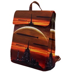 Science-fiction-digital-illustration Flap Top Backpack by Cowasu