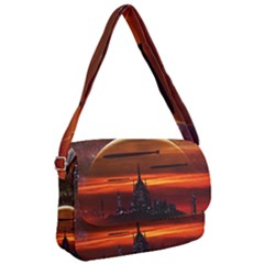 Science-fiction-digital-illustration Courier Bag by Cowasu