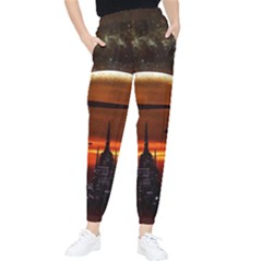 Science-fiction-digital-illustration Women s Tapered Pants by Cowasu