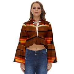 Science-fiction-digital-illustration Boho Long Bell Sleeve Top