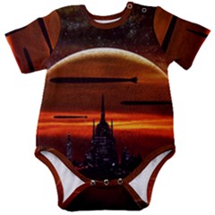 Science-fiction-digital-illustration Baby Short Sleeve Bodysuit by Cowasu