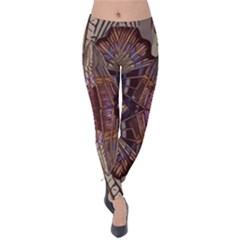 Abstract-design-backdrop-pattern Velvet Leggings