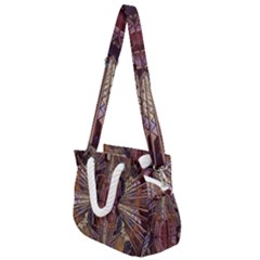 Abstract-design-backdrop-pattern Rope Handles Shoulder Strap Bag by Cowasu