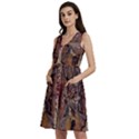 Abstract-design-backdrop-pattern Sleeveless Dress With Pocket View2