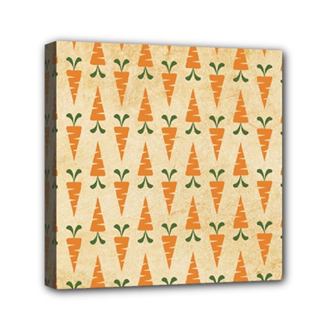 Patter-carrot-pattern-carrot-print Mini Canvas 6  X 6  (stretched) by Cowasu