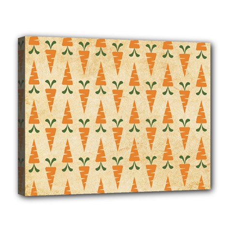 Patter-carrot-pattern-carrot-print Canvas 14  X 11  (stretched) by Cowasu