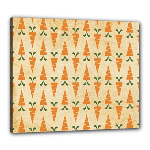 Patter-carrot-pattern-carrot-print Canvas 24  X 20  (stretched) by Cowasu