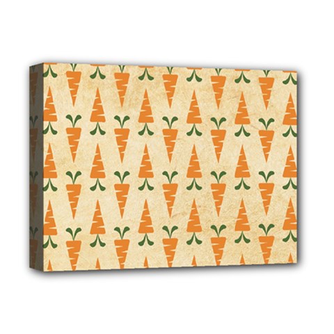 Patter-carrot-pattern-carrot-print Deluxe Canvas 16  X 12  (stretched)  by Cowasu