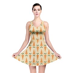 Patter-carrot-pattern-carrot-print Reversible Skater Dress by Cowasu