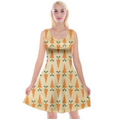 Patter-carrot-pattern-carrot-print Reversible Velvet Sleeveless Dress